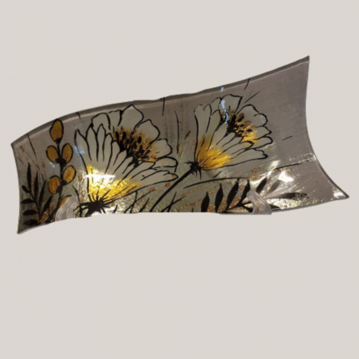 Elegantes Glasset mit Wiesenblumen | Handdekor Design