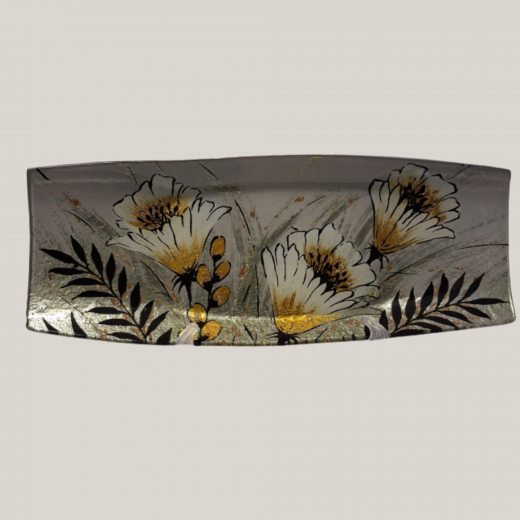 Elegantes Glasset mit Wiesenblumen | Handdekor Design