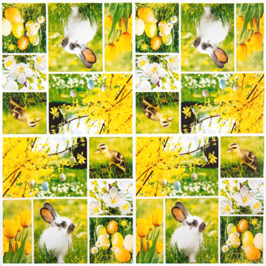 Servietten Easter Collage – 33x33 cm, 3-lagig, 20 Stück