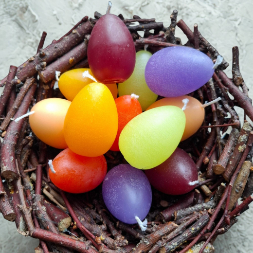 Eierkerzen 6 cm – Osterkerzen in 12 Farben