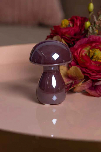 Keramikpilz Miro von Tiziano – Herbstdeko in Lila Keramik