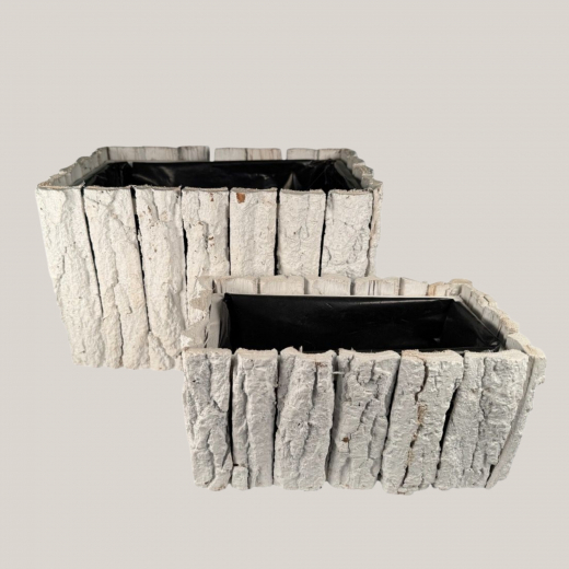 Pflanzschale Weiß mit Folie – in 2 Größen