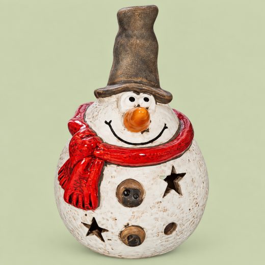 Schneemann Teelichthalter Mr. Snowmann 16 cm