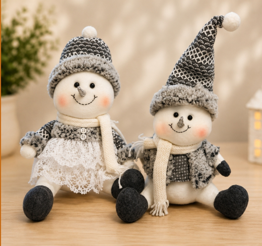 Schneemann Plüsch – Weihnachtsdeko 32 oder 44 cm