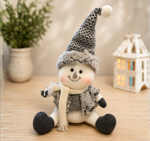 Schneemann Plüsch – Weihnachtsdeko 32 oder 44 cm