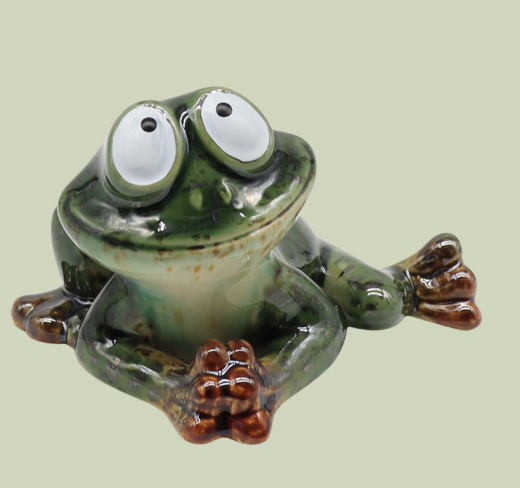 Frosch Paul Steingut 8 cm – Witzige Dekofigur