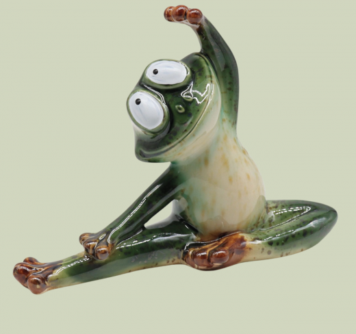 Frosch Arne Steingut 17 cm – Lustige Dekofigur
