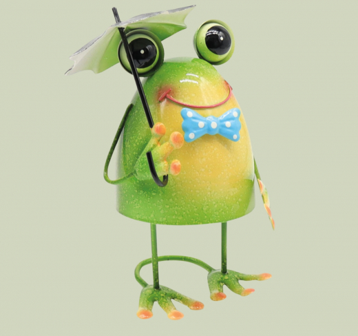 Frosch Donatello Metall 22,5 cm – große Dekofigur