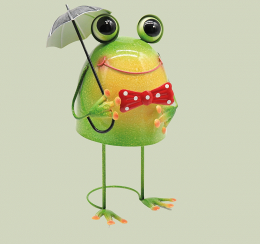 Frosch Leonardo Metall 24,5 cm – Dekofigur