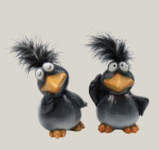 Vogelpärchen Mia & Sammy, Polyresin 18 cm