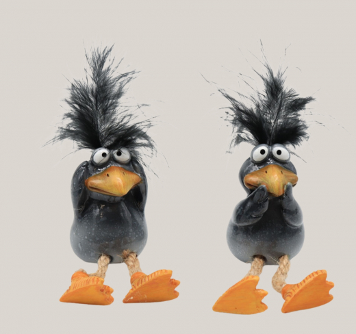 Kantensitzer Vogelpärchen Mia & Sammy 15 cm – lustige Deko