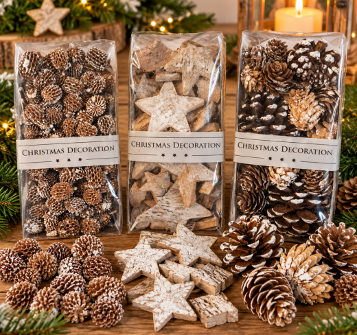 Naturmaterialien Bastelset – Zapfen & Holzsterne