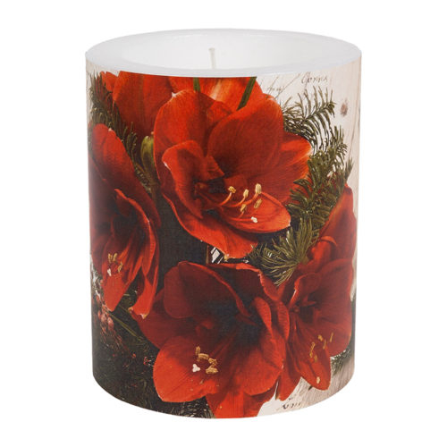 Dekokerze Red Amaryllis – Eleganz mit langer Brenndauer