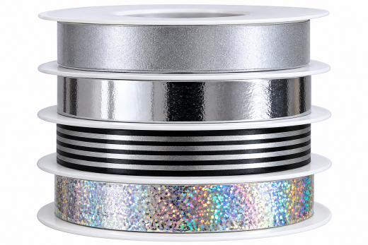 Geschenkband 10 mm x 5 m Gold oder Silber