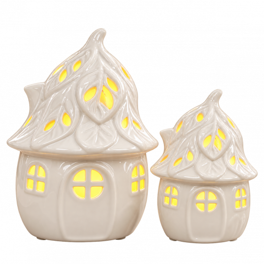 Tiziano LED Lichthaus Marisa mit Timer – Creme – 13, 16 oder 18 cm