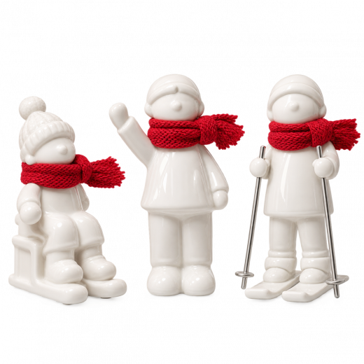 Tiziano Deko-Kinder Antea – Winterfiguren in Creme – 6 Varianten