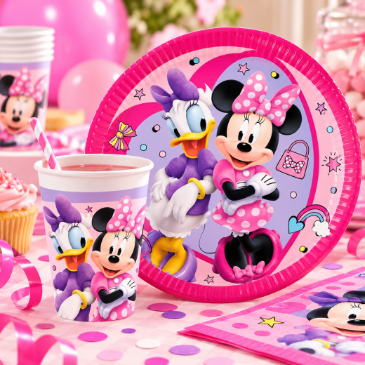 Disney Minnie Mouse Pappbecher 200 ml – 8 Stück Kindergeburtstag