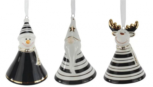 Glöckchen &quote;Black and White&quote; 3fach sortiert
