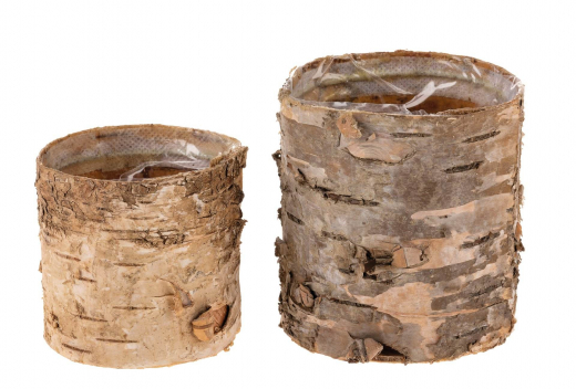 Birkentopf Crusty – rund, 7x7 cm & 10x9 cm, innen foliert