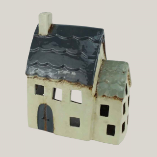 Keramik Windlicht in Hausform – stimmungsvolle Dekoration