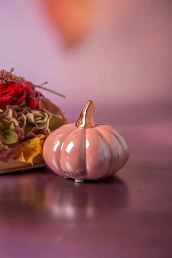 Keramik Kürbis Deko – Edles Highlight in Lila oder Rosa