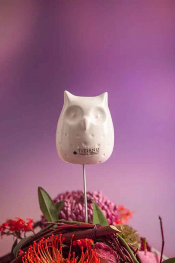 Keramik Stecker Eichhörnchen, Kolibri, Eule, Pilz & Kürbis | 8 cm