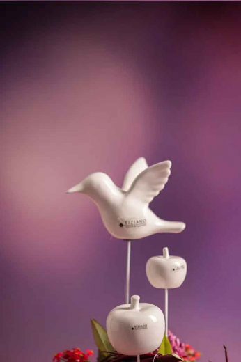 Keramik Stecker Eichhörnchen, Kolibri, Eule, Pilz & Kürbis | 8 cm