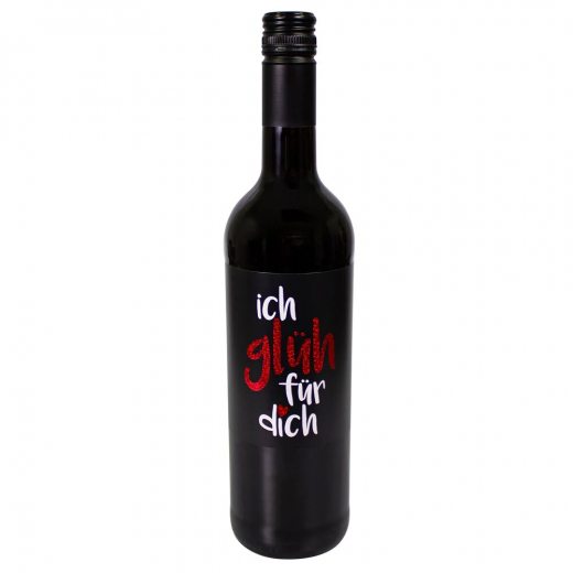 Glühwein 0,75l " Ich glüh für dich" weiß