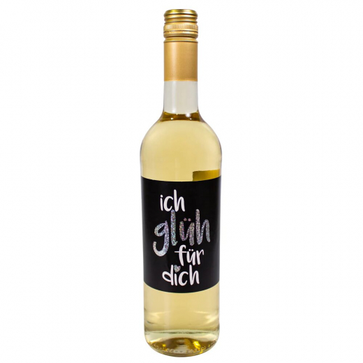 Glühwein 0,75l " Ich glüh für dich" rot
