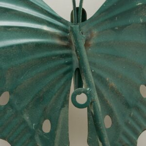 Wandbild aus Metall – Schmetterlinge in Grau/Gold