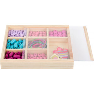 Bastelset mit Perlen & Holzkiste – Schmuck basteln