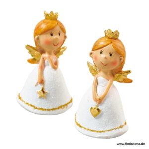 Engel Keramik Glitzerkleid | Weihnachtsdeko