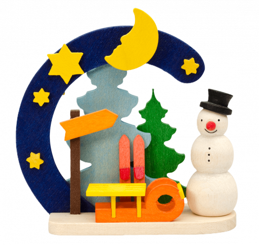 Graupner Schneemann Holzanhänger – Erzgebirge Deko