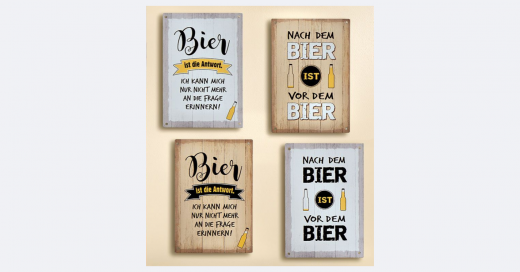 Metallschild Bier Weisheiten – witzige Wanddeko