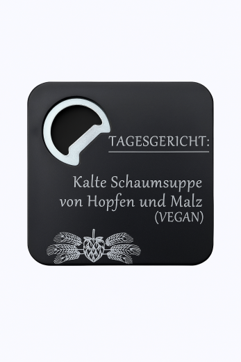 Metall-Bierdeckel mit Flaschenöffner & witzigen Motiven