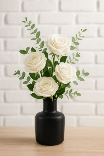 Vase Antique Braun/Silber – 13 cm, handgefertigt & edel