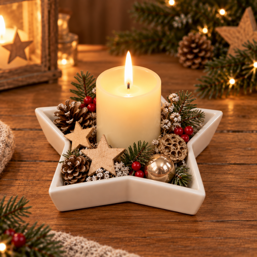 Tiziano Sternschale Strella – Keramik Weihnachtsdeko