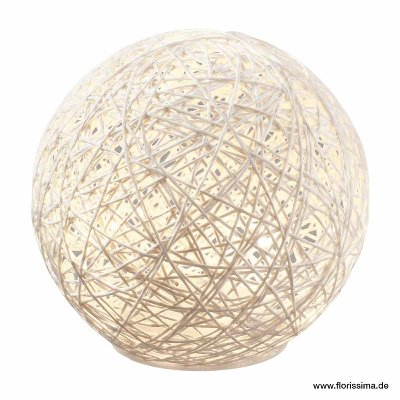 LED PAPIERBALL MIT TIMER Ø 15CM WEIß