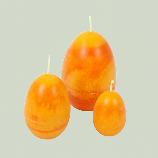 "Ei-förmige Kerze - 12 cm, Brenndauer 38 Stunden"