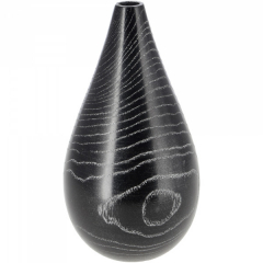 Vase &quote;Vero&quote; in Schwarz – 4 Größen & Formen aus Eschenholz