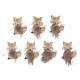Streudekor „Fuchs“ 3,5 × 4 cm – 7 Stück mit Klebepunkt