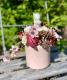 Keramiktopf „Eichhörnchen“ – Herbstdeko in Rosa