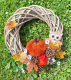 Holzkranz mit Eule & Kürbis – Handgefertigte Herbstdeko