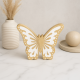 Schmetterling aus Mangoholz natur/weiß – Frühlingsdekoration