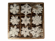 Schneeflocken aus Holz Weiß 7 cm – Weihnachtsdeko 3er Set