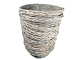 Grauer Rattan Korb, innen foliert – ⌀ 27 cm