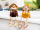 Kantensitzerfigur Hans & Hilde Keramik 2er Set