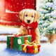 Servietten "Little Puppy Weihnachten" – 33x33 cm, 3-lagig, 20 Stück