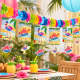 Flamingo Lampiongirlande 3,6 m – Bunte Sommerdeko für Geburtstag & Mottoparty