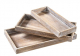 Holztablett rechteckig 3er-Set – natur & dekorativ